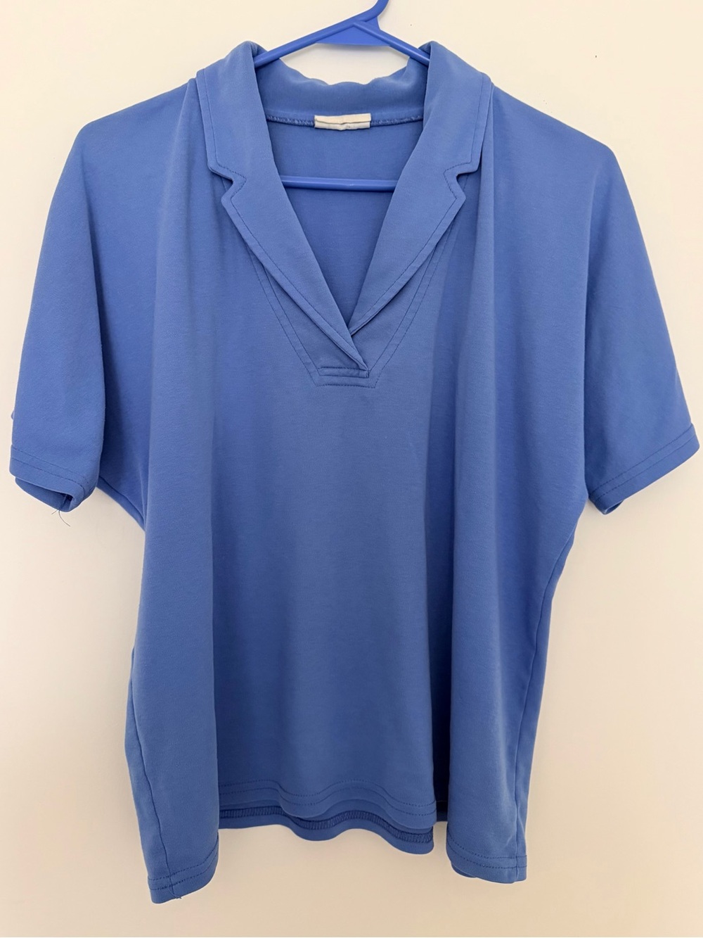 Vintage The Weekenders indigo collared short sleeve blouse - L